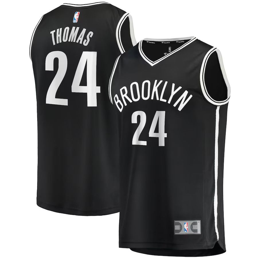 Men Brooklyn Nets #24 Cam Thomas Fanatics Branded Black Fast Break Replica NBA Jersey